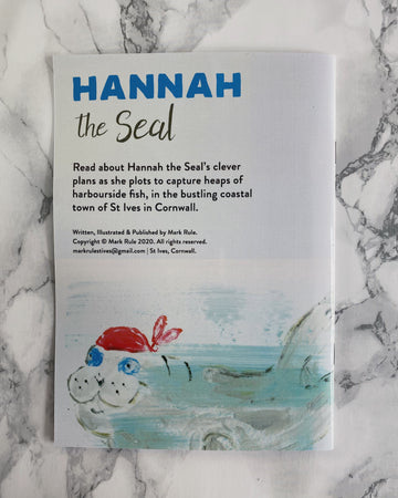 Hannah the Seal St. Ives Story Book - The St. Ives Co. Cornwall Cornish Souvenir Holiday beach Children Happy Fun Activity Amazing Cute Illustrated Artist Author Present Gift Idea Best 