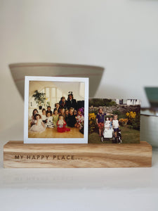 My Happy Place Wooden Photo Holders - The St. Ives Co. Cornwall Cornish Souvenir Holiday beach Gift Decorative Quality Best Present