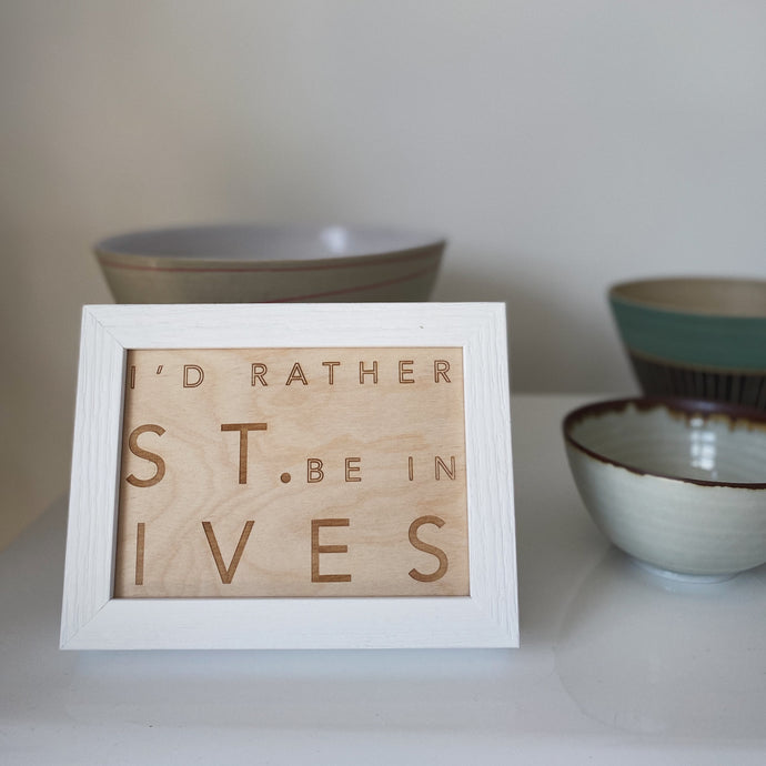 Postcard Frames - The St. Ives Co. Cornwall Cornish Souvenir Holiday beach Art Illustration 