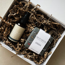 Load image into Gallery viewer, Beard Oil &amp; Charcoal Soap Hamper
