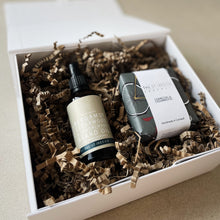 Load image into Gallery viewer, Beard Oil &amp; Charcoal Soap Hamper
