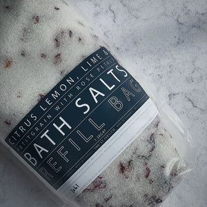 Refill Bath Salts - Citrus Lemon, Lime & Petitgrain