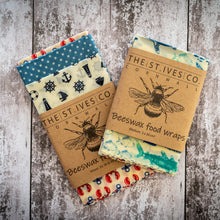 Load image into Gallery viewer, Bee Retro Food Wraps - The St. Ives Co. Cornwall Cornish Souvenir Holiday Souvenir Holiday Beach Food Fresh Hygiene Kitchen 
