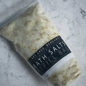 Refill Bath Salts - Clary Sage, Bergamot and Sandalwood