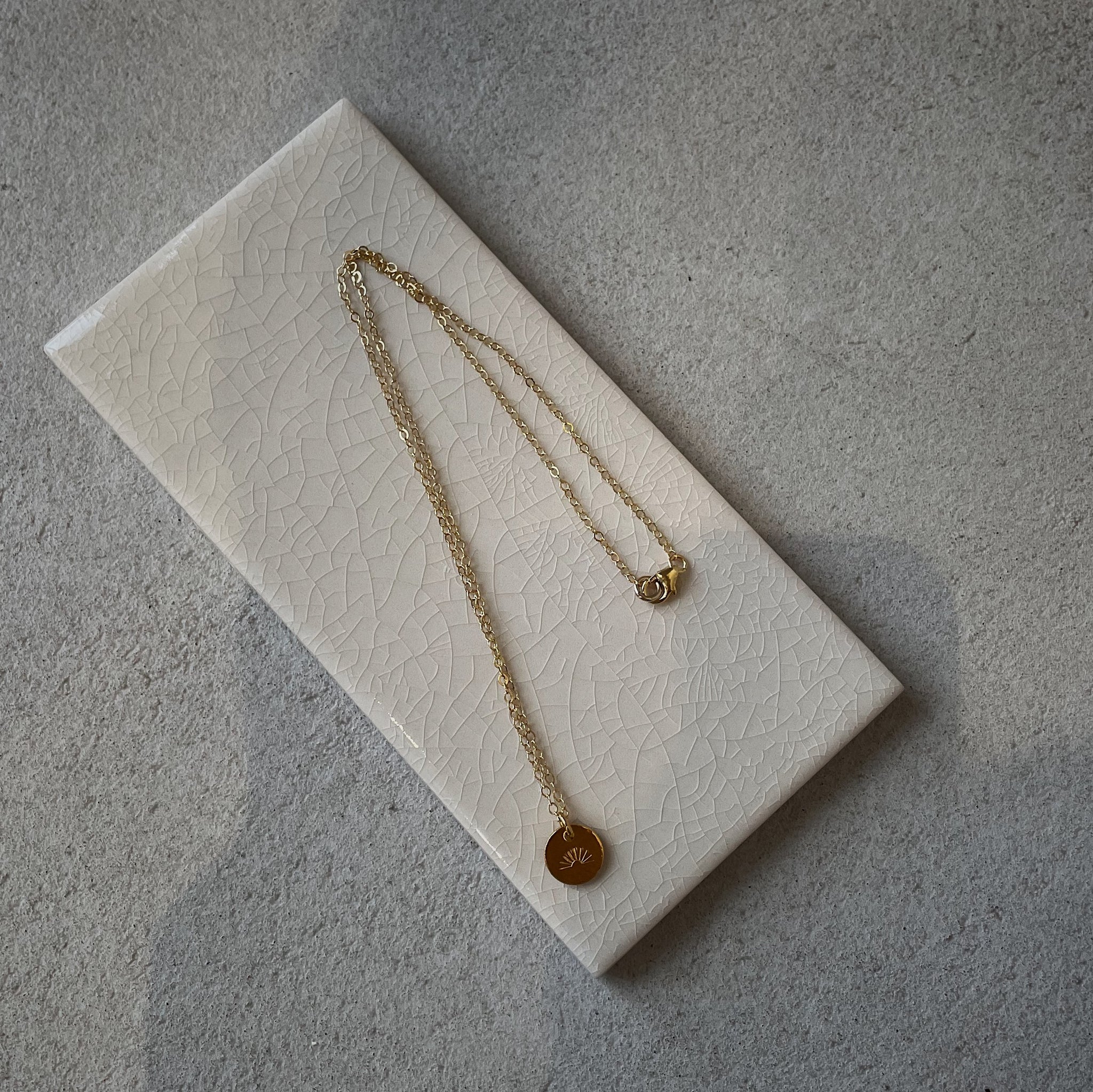 Gold Wave Charm Necklace The St. Ives Co