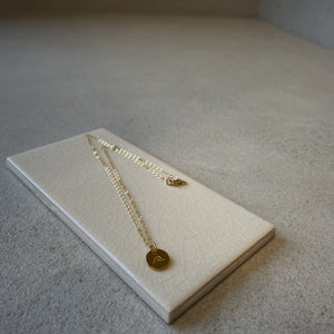 Gold Wave Charm Necklace