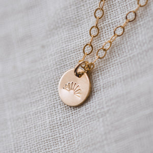 Gold Sunset Charm Necklace