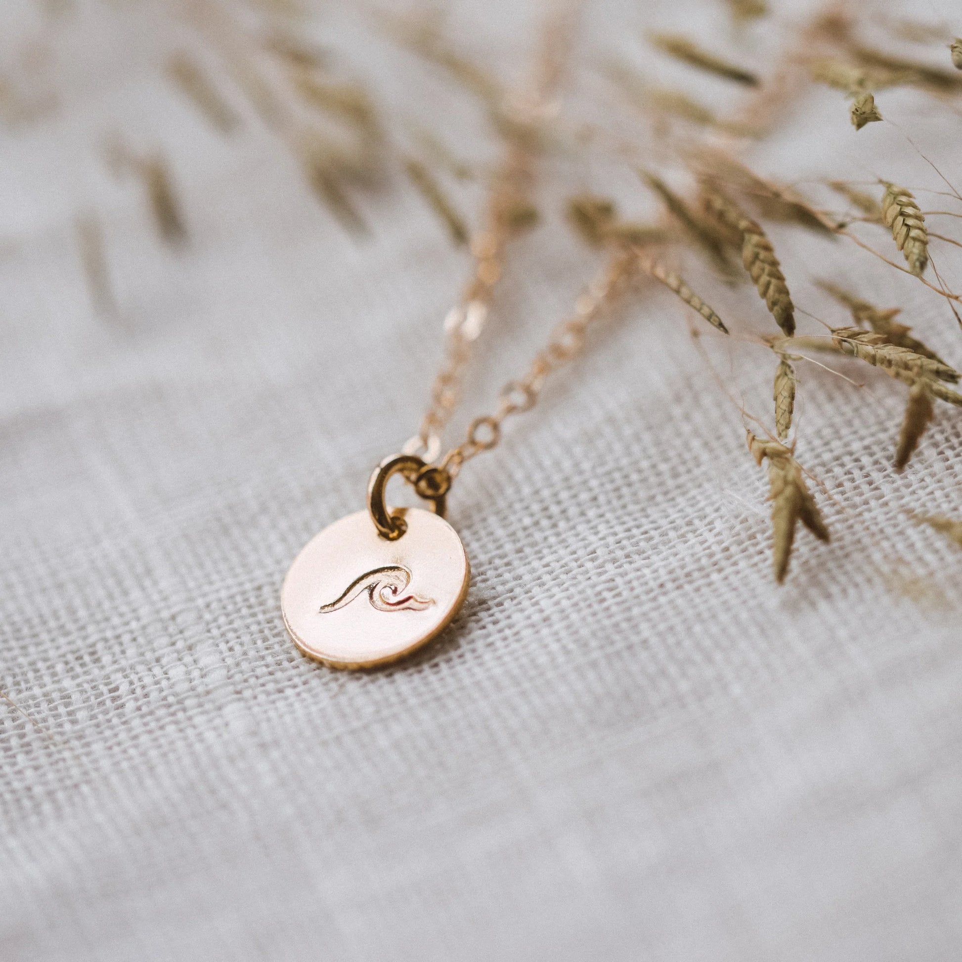 Gold Wave Charm Necklace - The St. Ives Co.