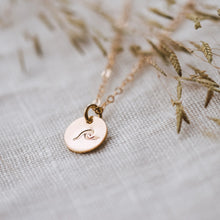 Load image into Gallery viewer, Gold Wave Charm Necklace
