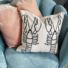 Load image into Gallery viewer, Teal Lobster Cushion
