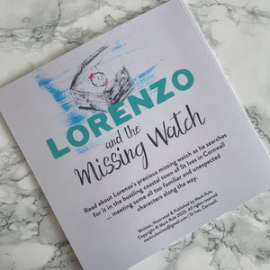 Lorenzo and the missing watch St. Ives Story Book - The St. Ives Co. Cornwall Cornish Souvenir Holiday beach Children Fun Learning Activity Illustration Pictures