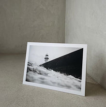 Load image into Gallery viewer, Nick Pumphrey Black &amp; White Lighthouse Greeting Card
