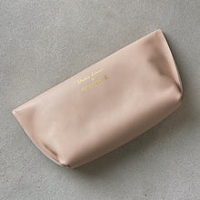 Load image into Gallery viewer, Nude Leather Make Up Bag
