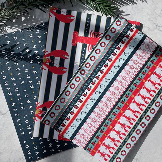Lobster Wrapping Paper Pack of 3 - The St. Ives Co.