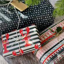 Load image into Gallery viewer, Lobster Wrapping Paper Pack of 3
