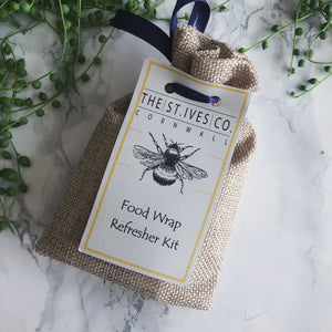 Bee Retro Food Wrap Refreshers - The St. Ives Co. Cornwall Cornish Souvenir Holiday Beach Kit Refresh 