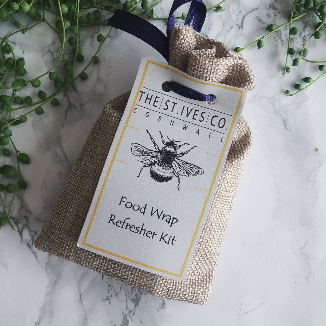 Bee Retro Food Wrap Refreshers - The St. Ives Co. Cornwall Cornish Souvenir Holiday Beach Kit Refresh 