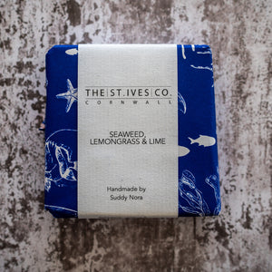 Handmade Cornish Soap & Shampoo bar with Soap Dish Hamper - The St. Ives Co. Cornwall Cornish Souvenir Holiday beach Gift Present Artisan Small Batch Ceramic Personal Local For Him For Her Special