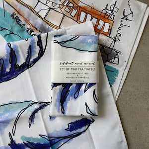 Lifeboat & Mussel Teatowel Set