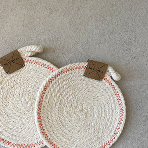 Set of 2 rope coasters