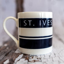 Load image into Gallery viewer, The St. Ives China Mug - The St. Ives Co. Cornwall Cornish Souvenir Holiday beach Unique Quality Best Design Classic Bone Chown Screen Printed Fine 

