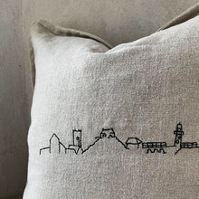 Load image into Gallery viewer, Oatmeal St. Ives Skyline Linen Cushion
