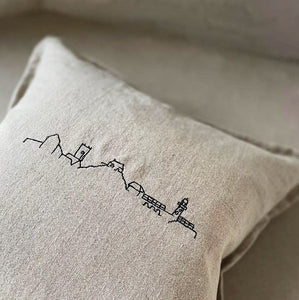 Oatmeal St. Ives Skyline Linen Cushion