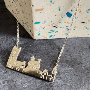 St.Ives Skyline Silver Necklace - The St. Ives Co. Cornish Cornwall Gift Unique Best Quality Personal Local For Her Thoughtful Memory