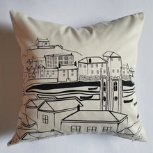 Load image into Gallery viewer, Original TSIC St. Ives View Cushion Cover - The St. Ives Co. Cornwall Cornish Souvenir Holiday beach Bedroom Living Room Stylish Design View Quality
