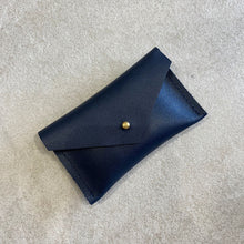 Load image into Gallery viewer, Navy Leather Card Holder
