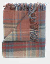 Load image into Gallery viewer, Rusty Check Blanket - The St. Ives Co. Cornwall Cornish Souvenir Holiday beach Cosy Warm Traditional Cornish Designer Quality Unique
