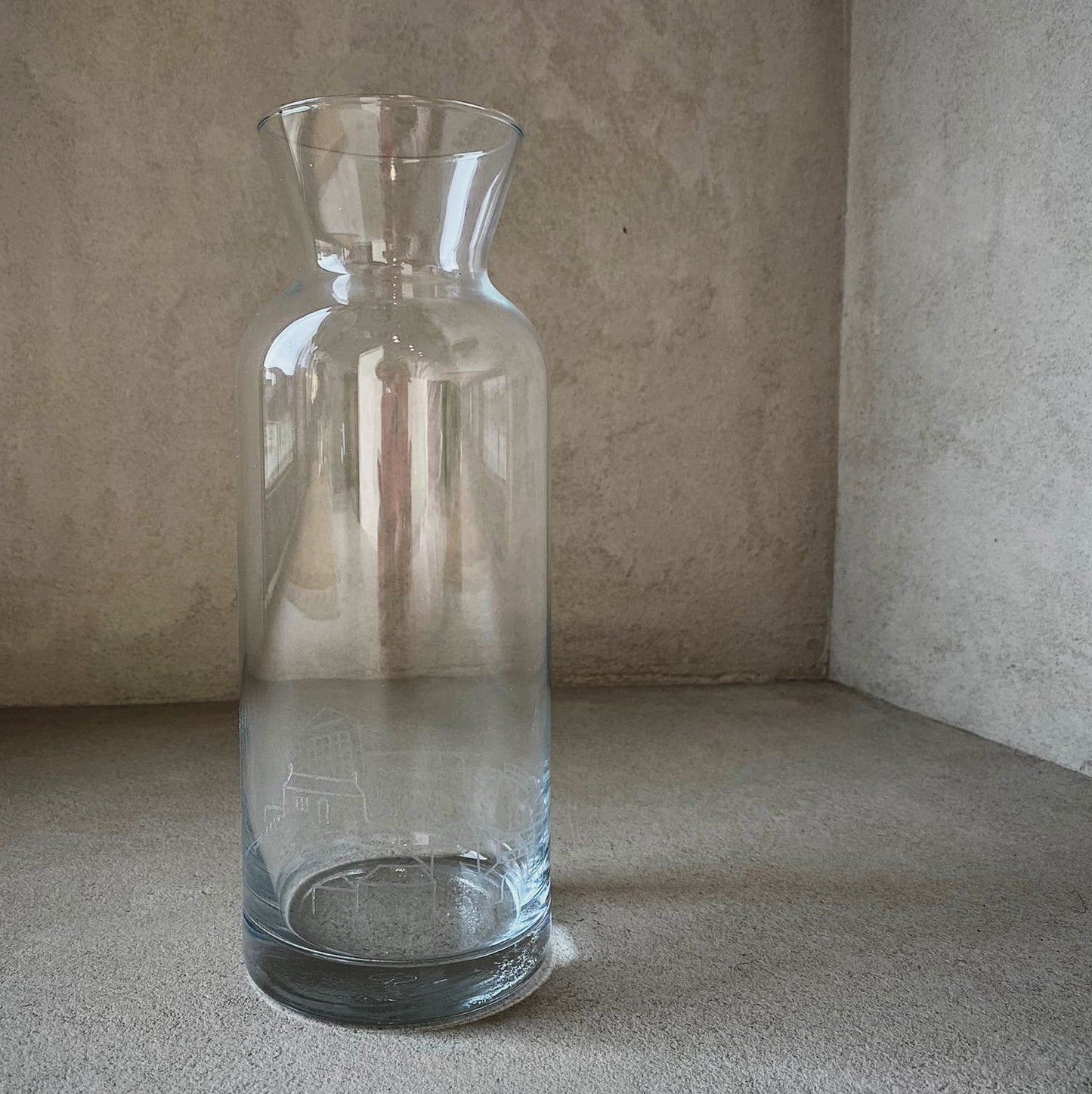 St Ives Skyline scenic Carafe/Vase etched in Cornwall- exclusive to the st ives co 